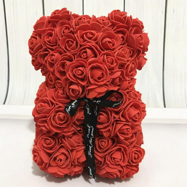 Details about   Teddy Rose Bear with heart Artificial Roses Anniversary Mother's Day gift